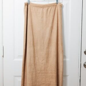 Liz Claiborne Tan Faux Suede Skirt - Size L